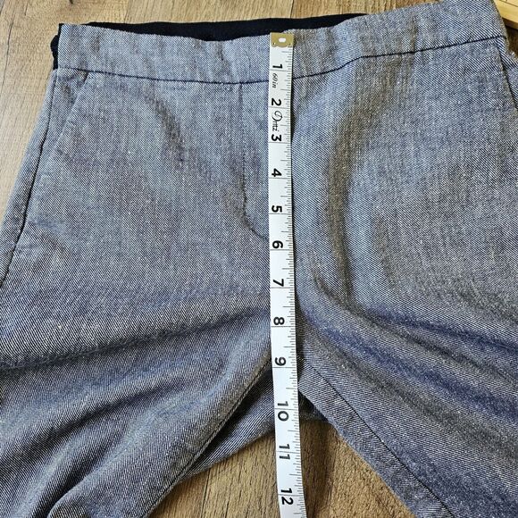 ZARA WOMEN'S CHAMBRAY TROUSERS WITH ELASTIC BACK WAISTBAND BLUE Woman’s XS - Picture 6 of 8